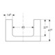 Geberit Plan de lavabo One 75x3x47 cm, surface laquée blanche, découpe centrale
