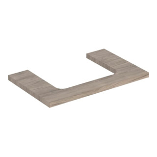 Geberit Plan de lavabo One 75x3x47cm, N ép./bois mélaminé, AS mit.