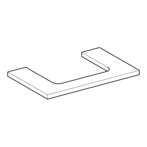 Geberit Plan de lavabo One 75x3x47cm, N ép./bois mélaminé, AS mit.