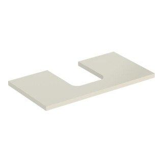 Geberit Plan de lavabo One 75x3x47cm, sable-gris/l hg, découpe incl.