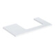 Geberit Plan de lavabo One 90x3x47 cm, blanc laqué brillant, découpe droite-1