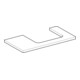 Geberit Plan de lavabo One 90x3x47 cm, blanc laqué brillant, découpe droite
