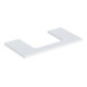Geberit Plan de lavabo One 90x3x47 cm, blanc/laqué, découpe centrale-1