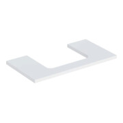 Geberit Plan de lavabo One 90x3x47 cm, blanc/laqué, découpe centrale