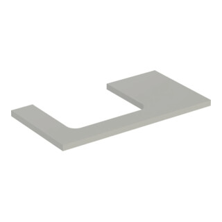 Geberit Plan de lavabo One 90x3x47 cm, greige/laqué, découpe gauche