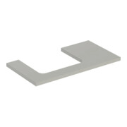 Geberit Plan de lavabo One 90x3x47 cm, greige/laqué, découpe gauche