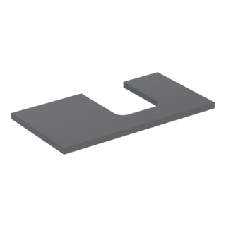 Geberit Plan de lavabo One 90x3x47 cm, lava/laqué, découpe à droite