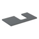 Geberit Plan de lavabo One 90x3x47 cm, lava/laqué, découpe à droite-1