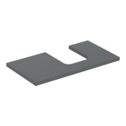 Geberit Plan de lavabo One 90x3x47 cm, lava/laqué, découpe à droite