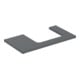 Geberit Plan de lavabo One 90x3x47 cm, lava/laqué ma, découpe re-1