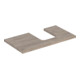 Geberit Plan de lavabo One 90x3x47 cm, N ép./bois mélaminé, découpe-1