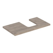 Geberit Plan de lavabo One 90x3x47 cm, N ép./bois mélaminé, découpe