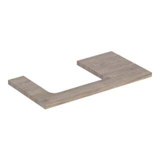 Geberit Plan de lavabo One 90x3x47 cm, N ép./bois mélaminé, découpe à gauche