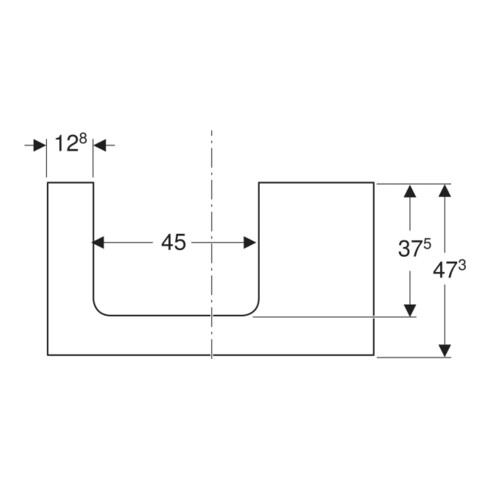 Geberit Plan de lavabo One 90x3x47 cm, N ép./bois mélaminé, découpe à gauche