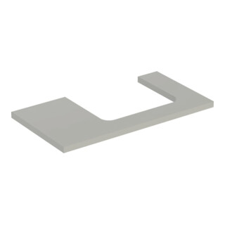 Geberit Plan de lavabo One 90x3x47cm, greige/laqué, découpe droite