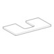 Geberit Plan de lavabo One 90x3x47cm, greige/laqué m, AS mit.