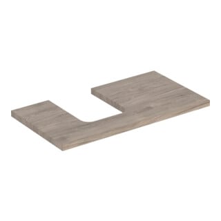 Geberit Plan de lavabo One 90x3x47cm, N ép./bois mélaminé, découpe gauche
