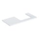 Geberit Plan de vasque One 105x3x47 cm, blanc laqué, brillant, découpe droite-1