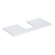 Geberit Plan de vasque One 105x3x47 cm, blanc/lot brillant, découpe incl.