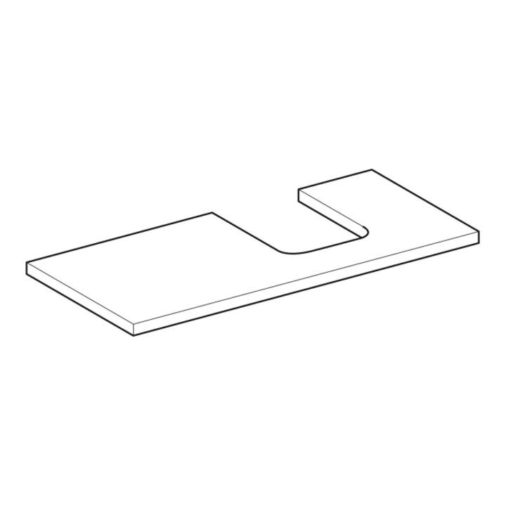 Geberit Plan de vasque One 105x3x47 cm, chêne/bois mélaminé, découpe