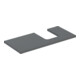 Geberit Plan de vasque One 105x3x47 cm, lava/laqué mat, découpe droite-1