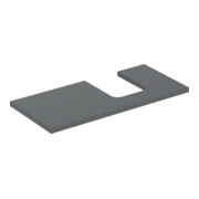 Geberit Plan de vasque One 105x3x47 cm, lava/laqué mat, découpe droite