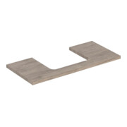 Geberit Plan de vasque One 105x3x47 cm, N ép./bois mélaminé, AS mit.