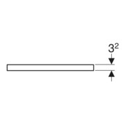 Geberit Plan de vasque One 105x3x47 cm, N ép./bois mélaminé, AS mit.-4