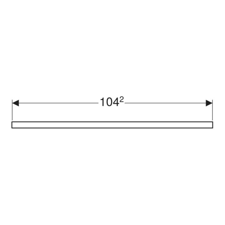 Geberit Plan de vasque One 105x3x47 cm, N ép./bois mélaminé, AS mit.