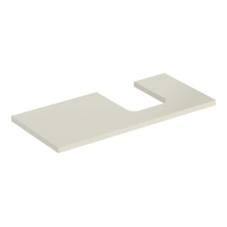 Geberit Plan de vasque One 105x3x47 cm, sable-gris/H I P, découpe à droite