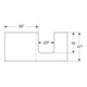 Geberit Plan de vasque One 105x3x47 cm, sable-gris/H I P, découpe à droite