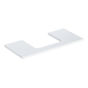Geberit Plan de vasque One 105x3x47cm, blanc/laminé brillant, découpe incl.