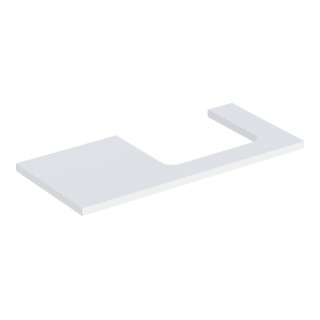 Geberit Plan de vasque One 105x3x47cm, blanc/laqué, découpe droite