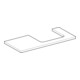 Geberit Plan de vasque One 105x3x47cm, blanc/laqué, découpe droite