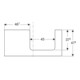 Geberit Plan de vasque One 105x3x47cm, blanc/laqué, découpe droite