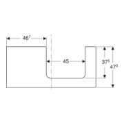 Geberit Plan de vasque One 105x3x47cm, blanc/laqué, découpe droite-4