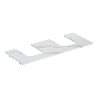 Geberit Plan de vasque One 120x2x47 cm, AS 2 p., SZ, marbre bl./ma