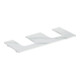 Geberit Plan de vasque One 120x2x47 cm, AS 2 p., SZ, marbre bl./ma-1