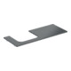 Geberit Plan de vasque One 120x2x47 cm, AS L, SZ, marbre noir/mat-1