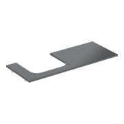 Geberit Plan de vasque One 120x2x47 cm, AS L, SZ, marbre noir/mat
