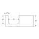 Geberit Plan de vasque One 120x2x47 cm, AS L, SZ, marbre noir/mat-2