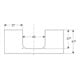 Geberit Plan de vasque One 120x2x47 cm, AS mi, pierre, marbre bl./ma-2