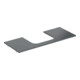 Geberit Plan de vasque One 120x2x47cm, AS mi, SZ, marbre noir/mat-1