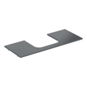Geberit Plan de vasque One 120x2x47cm, AS mi, SZ, marbre noir/mat