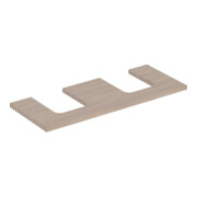 Geberit Plan de vasque One 120x3x47 cm, chêne/bois mélaminé, AS double
