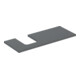 Geberit Plan de vasque One 120x3x47cm, lava/laqué mat, découpe à gauche-1