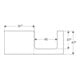 Geberit Plan de vasque One 120x3x47cm, sable-gris/l hg, découpe re-4