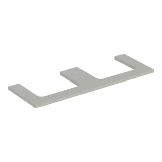 Geberit Plan de vasque One 135x3x47 cm, greige/laqué m, AS 2 fois