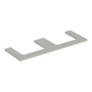 Geberit Plan de vasque One 135x3x47 cm, greige/laqué m, AS 2 fois