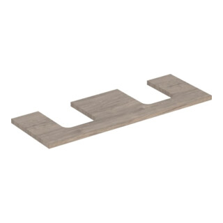 Geberit Plan de vasque One 135x3x47 cm, N ép./Mélaminé bois, AS 2 fois
